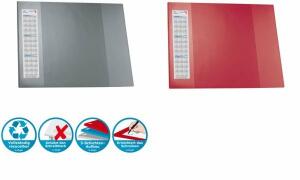 Schreibunterlage Durella D2 blau 52x65cm, Seitentaschen u. Kalender