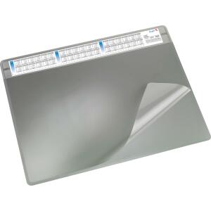 Schreibunterlage Durella Soft grau 50x65cm, wechselbare Vollsichtfolie