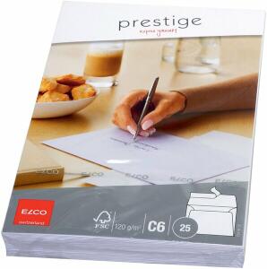 Briefumschlag C6 120g HK hochweiß ELCO 73118.12 25St Prestige