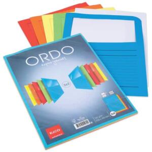 ELCO Sichtmappen Ordo classico - sortiert, 120g, 10 Stück, Sichtfenster und Linien