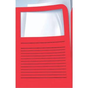 ELCO Sichtmappen Ordo classico - rot, 120g, 10 Stück, Sichtfenster und Linien