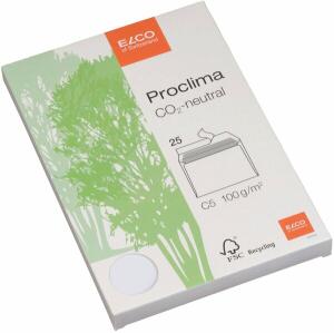 ELCO Briefhülle Proclima - C5, hochweiß, Haftklebung, 100 g/qm, 25 Stück Box