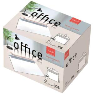Elco Briefumschlag Office in Shop Box - C6, hochweiß, haftklebend, ohne Fenster, 80 g/qm, 200 Stück