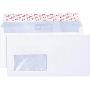 Elco Briefumschlag Office in Shop Box - C6/5, hochweiß, haftklebend, mit Fenster, 80 g/qm, 200 Stück