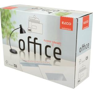 Elco Briefumschlag Office in Shop Box - C5, hochweiß, haftklebend, mit Fenster, 100 g/qm , 100 Stück