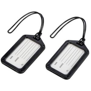 Hama Reisezubehör - Gepäckanhänger 2er-Set, schwarz