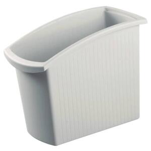 HAN Papierkorb MONDO - 18 Liter, rechteckig, ergonomisch schlank, lichtgrau
