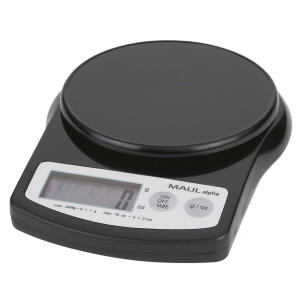 Maul Briefwaage MAULalpha - 2000 g, 1 g, 141 x 37 x 188 mm, schwarz
