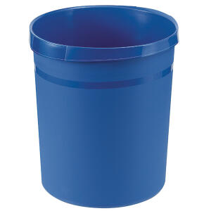 HAN Papierkorb GRIP - 18 Liter, rund, 2 Griffmulden, extra stabil, blau