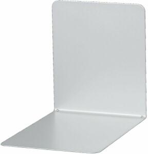 Maul Buchstützen aus Metall, breit, 120 x 140 x 140 mm, grau, Pack mit 2 Stück