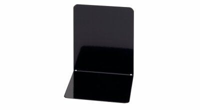 Maul Buchstützen aus Metall, breit, 120 x 140 x 140 mm, schwarz, Pack mit 2 Stück