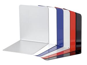 Maul Buchstützen Metall, breit 120 x 140 x 140 mm silber, Pack 2 Stück