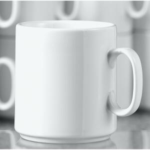Esmeyer Kaffeebecher Diane - 0,28 l, Ø 8,1 cm, Porzellan, weiß, 6 Stück