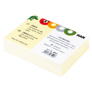 Karteikarte A8 liniert gelb HAN 9812 Pg100St