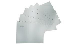 HAN Karteiregister A-Z, PP, A4 quer , grau, 25-teilig (81420121)
