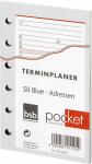 Ersatzeinlage A7 Adressen 50 Blatt BSB 02-0074 Telefon