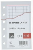 BSB Ersatzeinlage A7 kariert 50 Blatt 02-0277 Papier