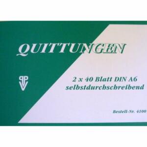 PVP Quittungsblock A 6 / 2 x 40 Blatt selbstdurchschreibend