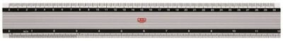 M+R Lineal, Aluminium, 30cm cm und inch Skalierung