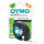 Dymo Schriftbandkassetten Kunststoff laminiert 12 mmx4 m schwarz auf weiß Blister