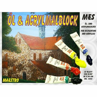 CMI Öl & Acryl- Malblock "KIN DE" 42 x 56 cm 230 g/m² 12 Bl