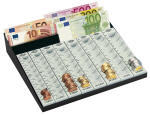 WEDO Geldzählkasse m. Fach sw/lgrau