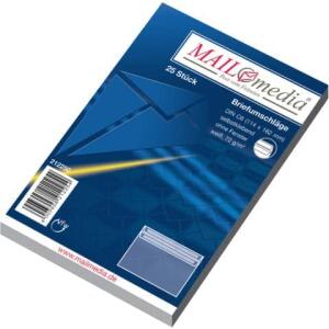 MAILmedia Briefumschläge C6 (162x114 mm), ohne Fenster, selbstklebend, 72 g/qm, 25 Stück
