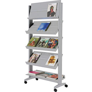 Paperflow Mobiler Prospektständer UNO, alu
