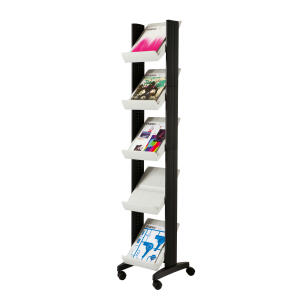 Paperflow Mobiler Prospektständer CORNER, grau