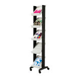 Paperflow Mobiler Prospektständer CORNER, grau