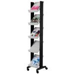 Paperflow Mobiler Prospektständer CORNER, grau