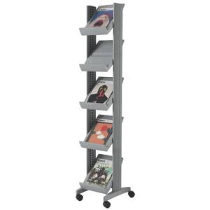 Paperflow Mobiler Prospektständer CORNER, alu