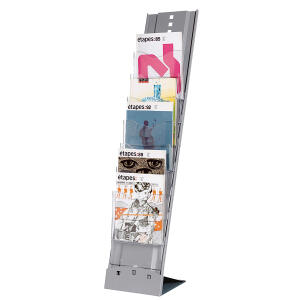 Paperflow Feststehender Prospektständer Plio, alu
