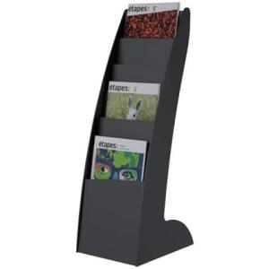 Paperflow Prospektständer Courbo SLIM - 6 Fächer, schwarz