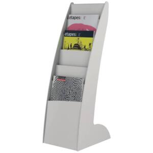Paperflow Prospektständer Courbo SLIM - 6 Fächer, grau