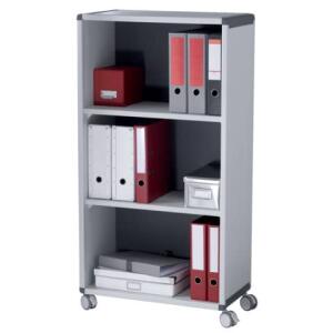 Paperflow Mobile Aktenordnerregale 3 Fächer grau/anthrazit