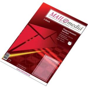 MAILmedia Papprückwandtaschen B4, ohne Fenster, 120 g/qm, weiß, 5 Stück