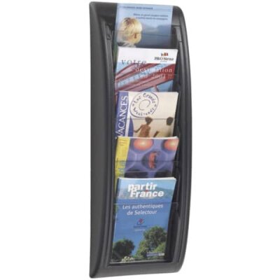 Paperflow Wand-Prospekthalter Quick Blick - A5, schwarz