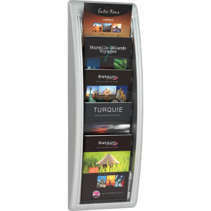 Paperflow Wand-Prospekthalter Quick Blick - A5, alu