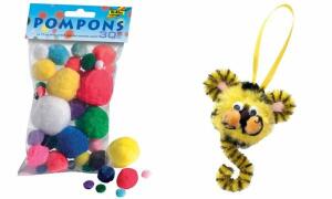Pompons bunt sortiert FOLIA 50309 1-5cm 30ST