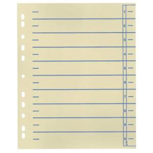 Trennblätter - A4 Überbreite, blau, farbiger Organisationsdruck, 100 Stück