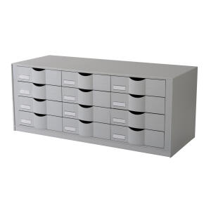 Paperflow Schubladenelement für Rollladenschrank easyOffice grau