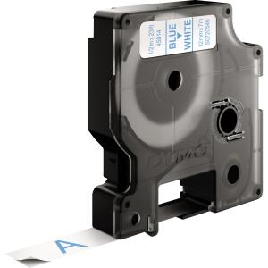 Dymo Schriftband D1 Kunststoff laminiert 7 mx12 mm Blau/Weiß