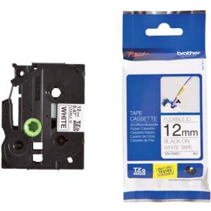 Brother TZe-FX231 Schriftbandkassette - laminiert, 12 mm x 8 m, schwarz auf weiß