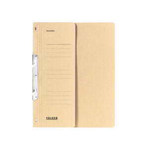 Falken Falken Einhakhefter A4 1/2 Vorderdeckel kfm. Heftung, chamois, Manilakarton, 250 g/qm