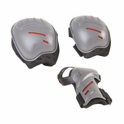 Hudora Biomechanisches Protektorenset grau/schwarz, S, joey für Kinder 83161-62