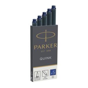 Parker Tintenpatrone Quink - blau, 5 Patronen