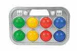 Boccia, je 2 Kugeln in blau,grün,gelb,rot und - 2...