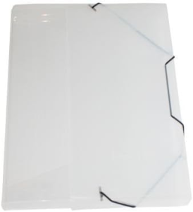 Heftbox / DIN A4 / aus PP / mit Gummizugverschluß / Farbe: transparent
