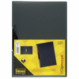 Idena 300554 - Clip Mappe A4, schwarz